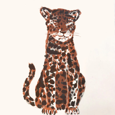 La panthère, lithographie 2019-2020 ©louisemezel
