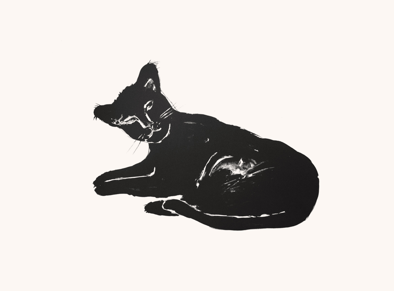 Patte noire, 76 x 56 cm 