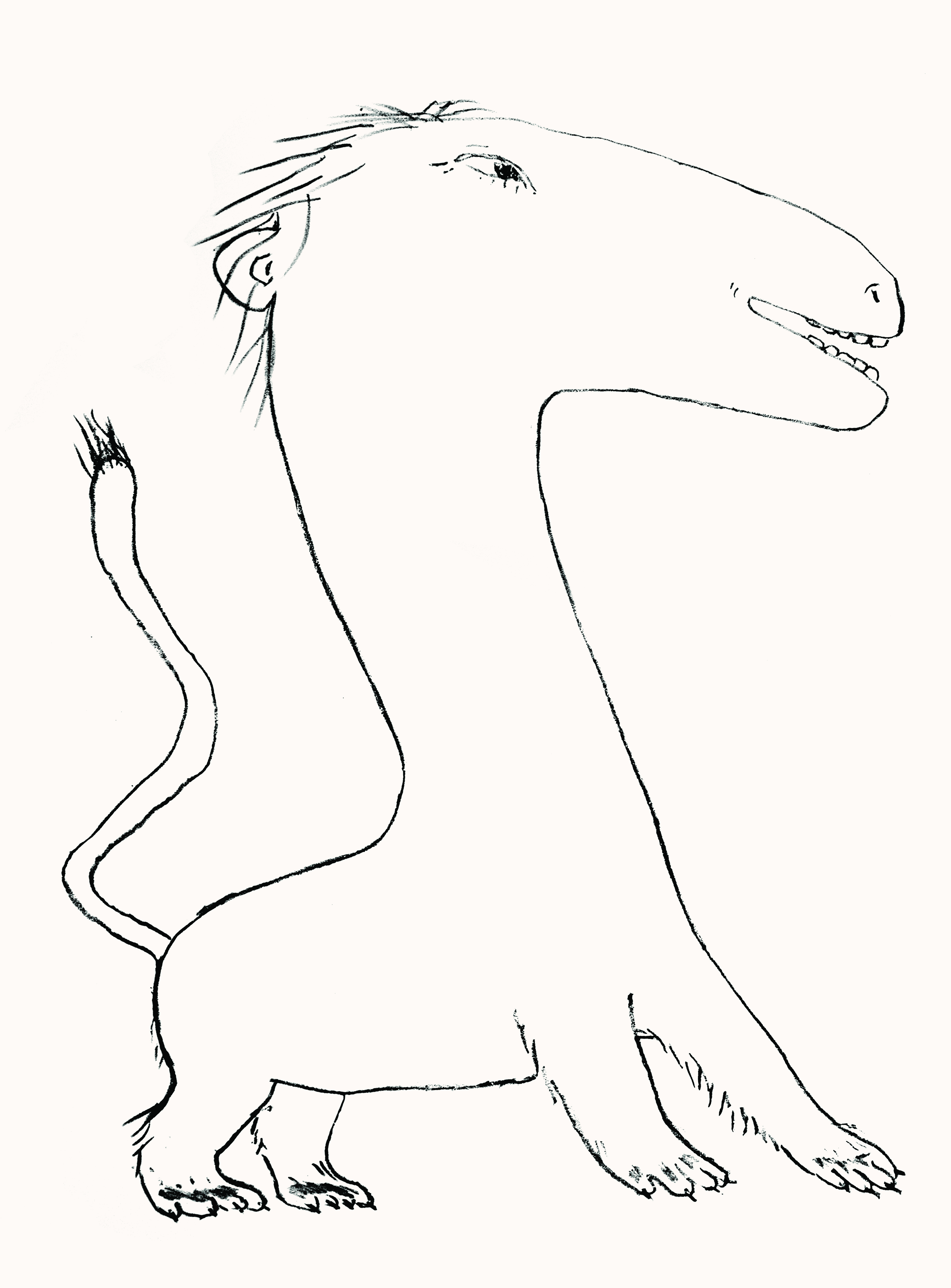 Le gentil monstre à colorier soi-même, 56 x 76 cm , lithographie 2019